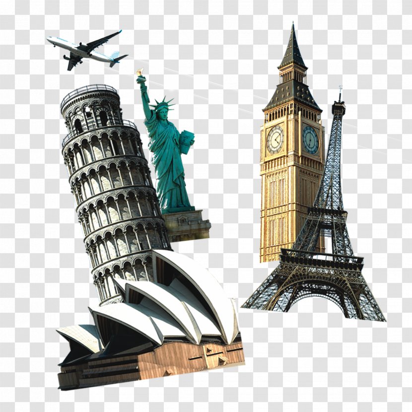 Leaning Tower Of Pisa Sydney Opera House Statue Liberty Monument - Landmarks Transparent PNG