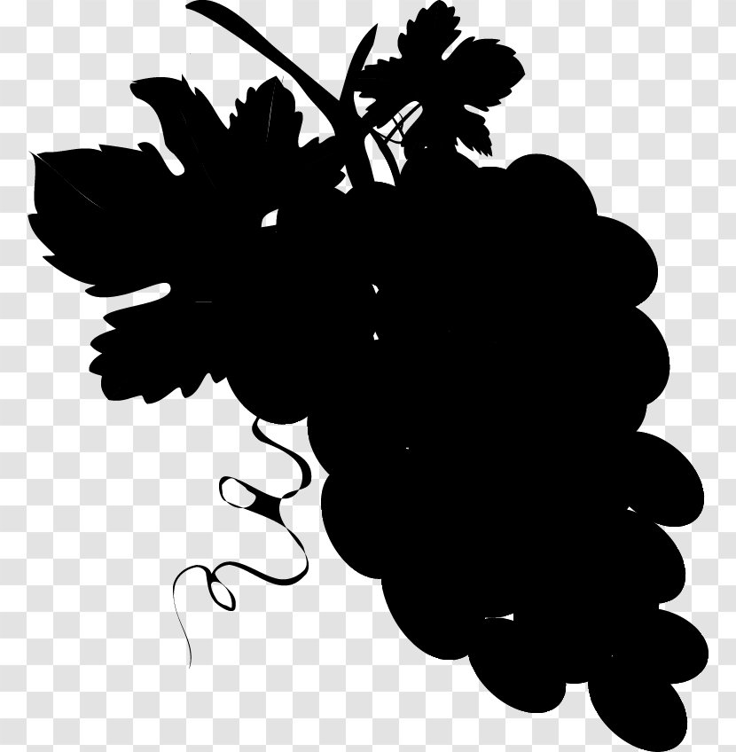 Grape Clip Art Character Silhouette Flower - Leaf - Grapevine Family Transparent PNG