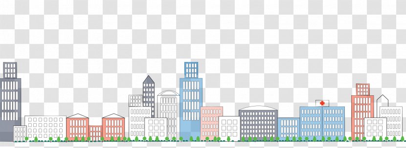 Cityscape Urban Design Illustration Clip Art - Tree Transparent PNG