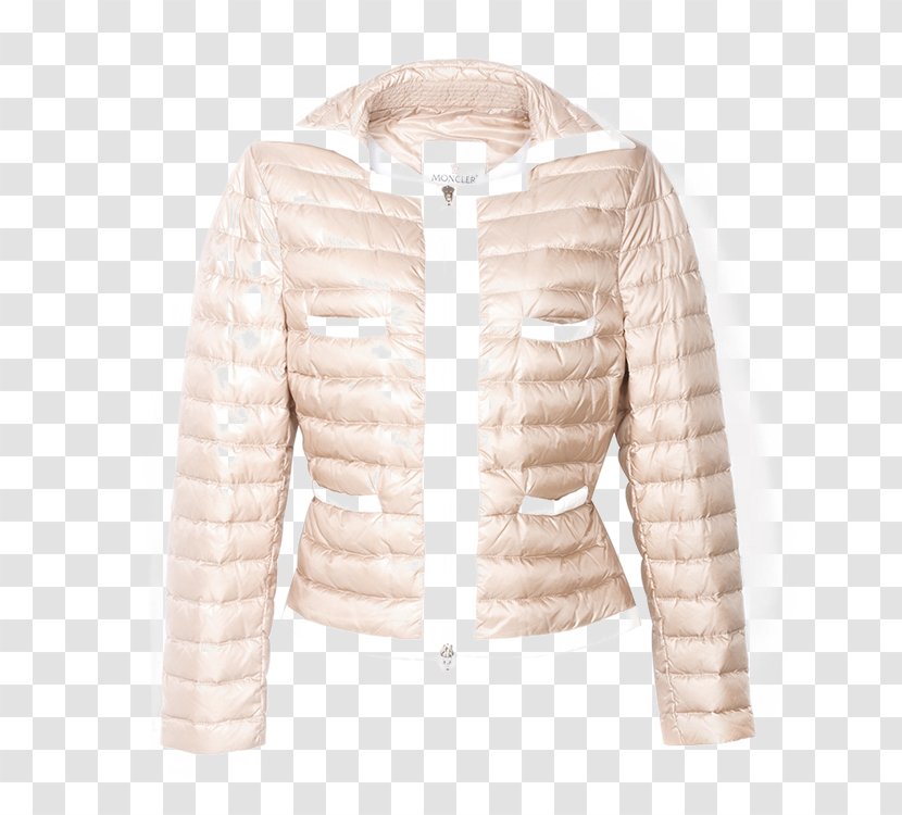Jacket Outerwear Coat Moncler - Beige - Ms. Meng Kelai Transparent PNG