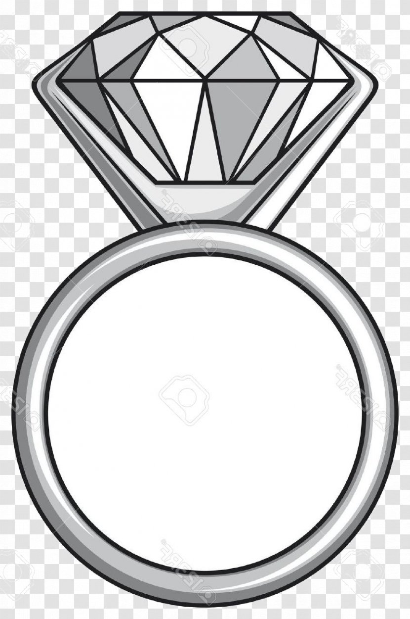 Wedding Ring Drawing - Cartoon - Line Art Transparent PNG