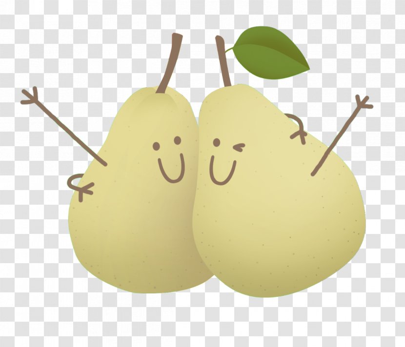 Pear Yellow Cartoon Asian - Fruit - Smile Plant Transparent PNG