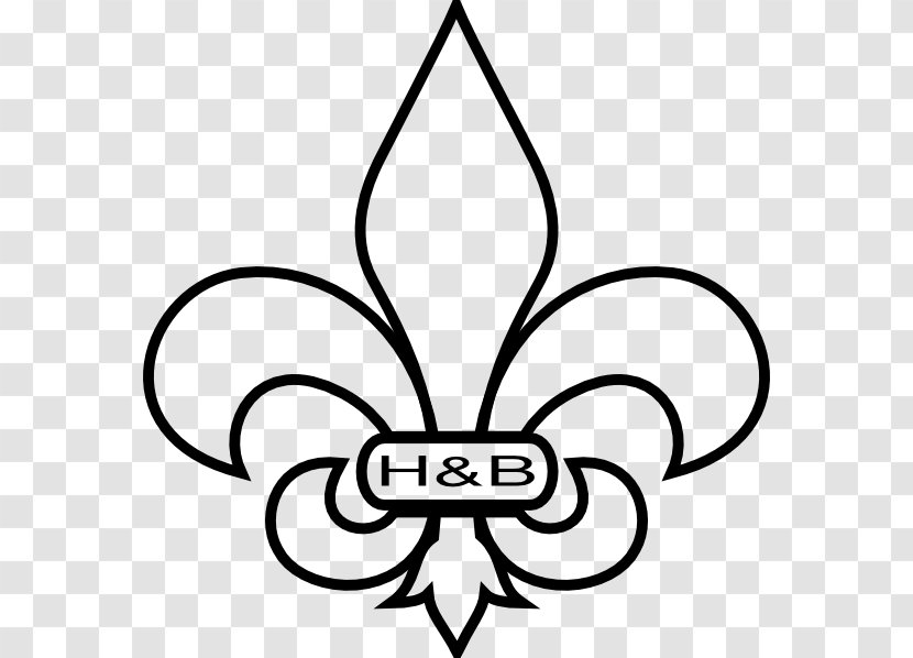 Fleur-de-lis Drawing Clip Art - Black And White - Free Fleur De Lis Vector Transparent PNG