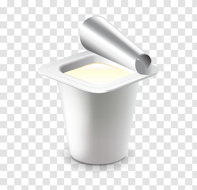 Yogurt Royalty-free Dairy Product Illustration - Plastic Cup - Vector Open The Lid Of Transparent PNG