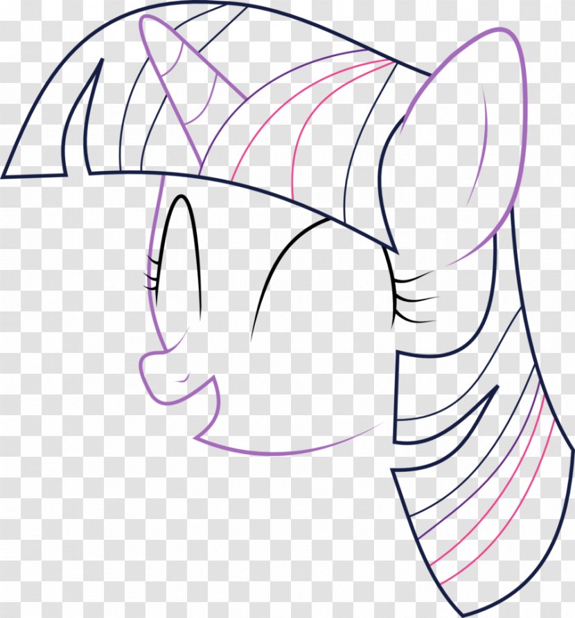 Twilight Sparkle Drawing Line Art My Little Pony Clip - Cartoon - Unicorn Head Transparent PNG