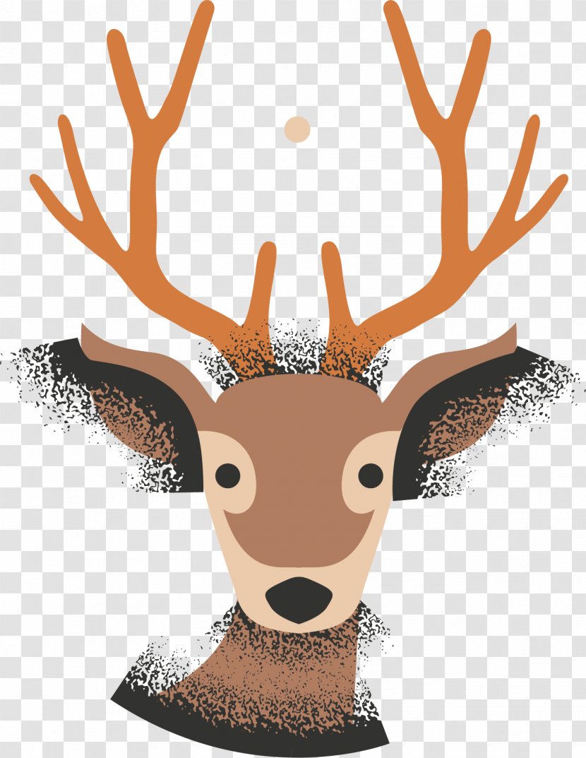 Reindeer - Deer - Hand Painted Vector Transparent PNG