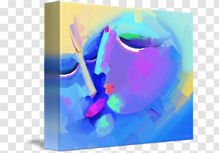 Fine Art Painting Folk Imagekind - Electric Blue Transparent PNG