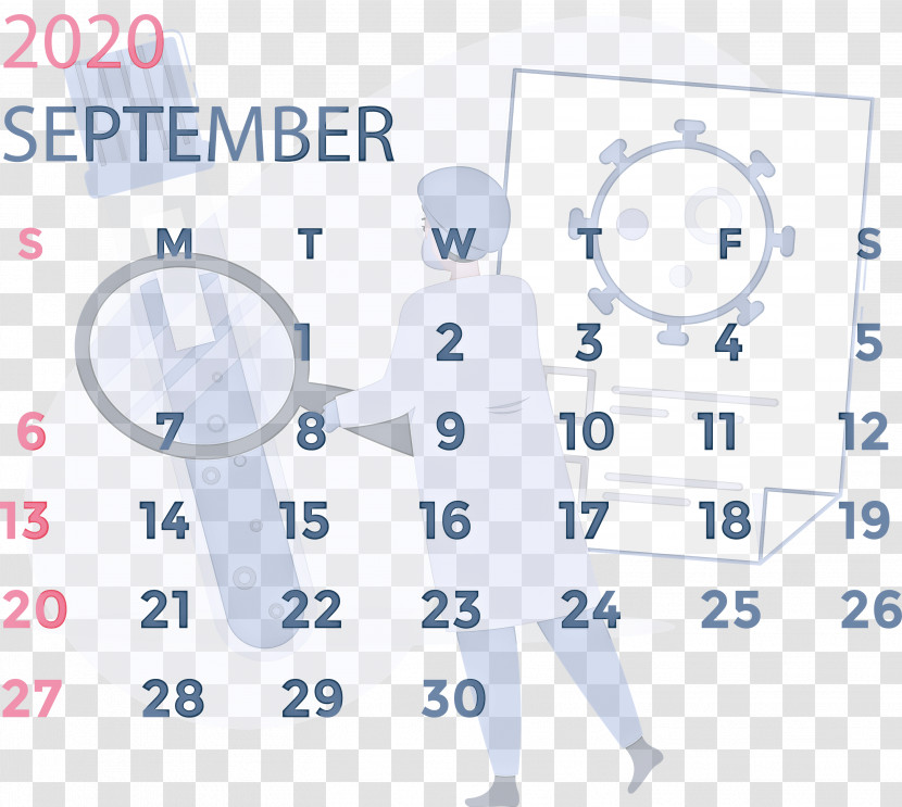 September 2020 Calendar September 2020 Printable Calendar Transparent PNG