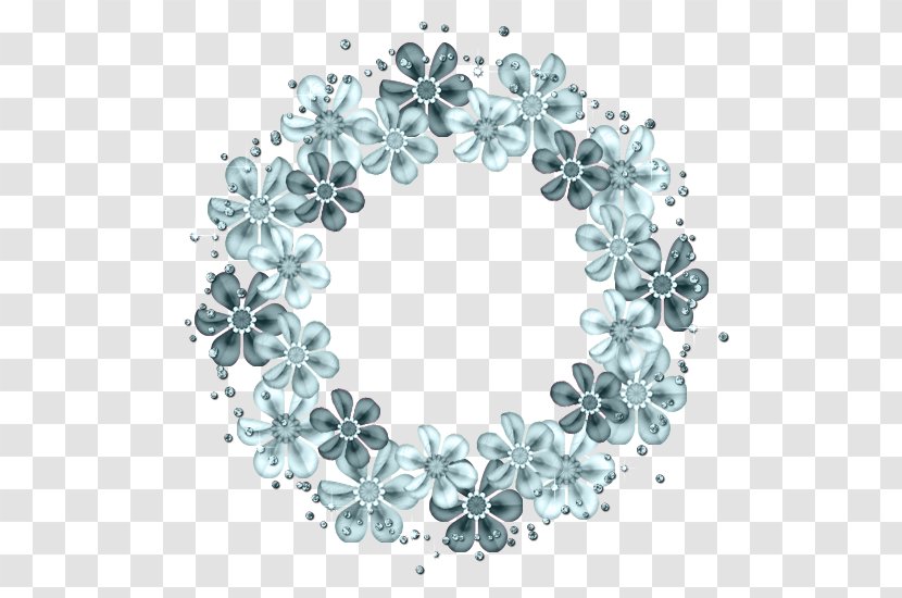 Turquoise Teal Body Jewellery Circle - Microsoft Azure - Flower Cluster Transparent PNG