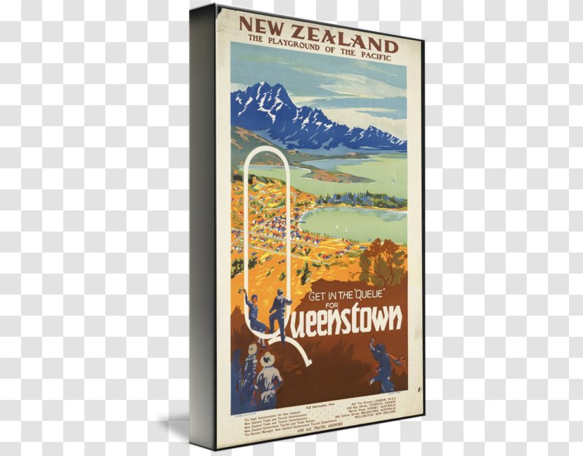 Queenstown Poster Paper Australia Art - Vintage - Travel Transparent PNG