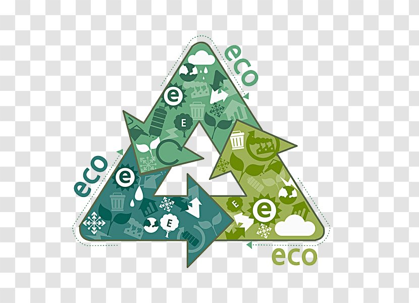 Recycling Cartoon Icon - Christmas Ornament - Recyclable Sign Transparent PNG