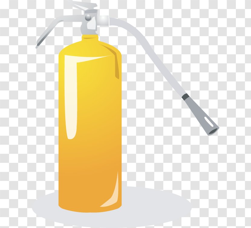 Fire Extinguisher Cartoon Firefighting - Orange - Vector Painted Transparent PNG