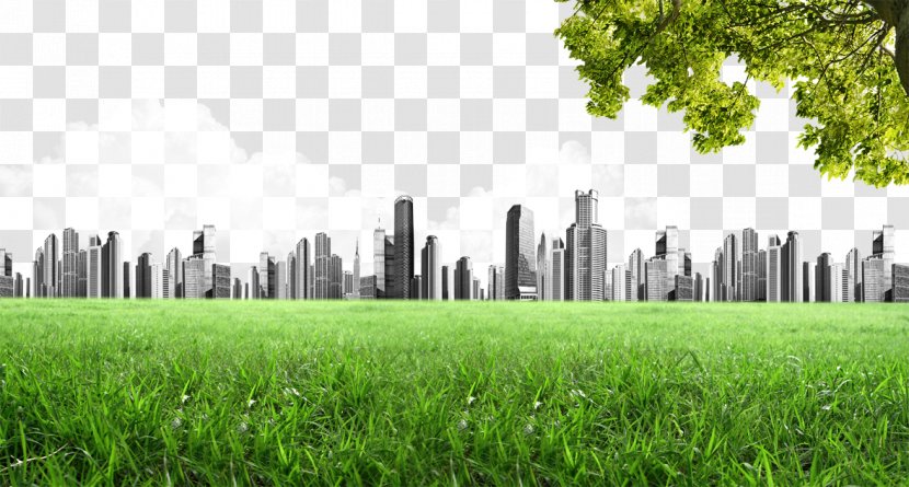 City Architecture - Grassland - Flat Lawn Decoration Transparent PNG