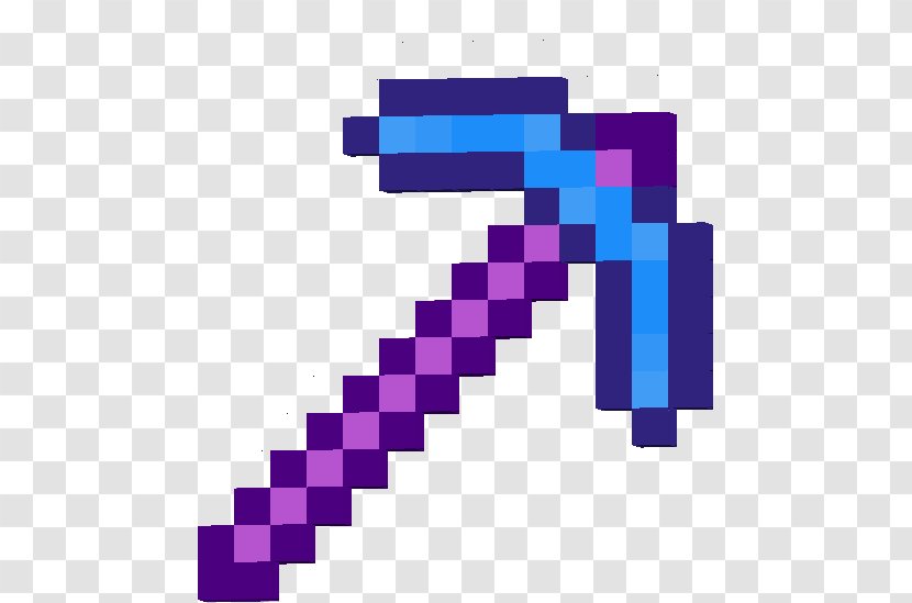 Pickaxe Minecraft Diamond Wood Video Game - Text Transparent PNG