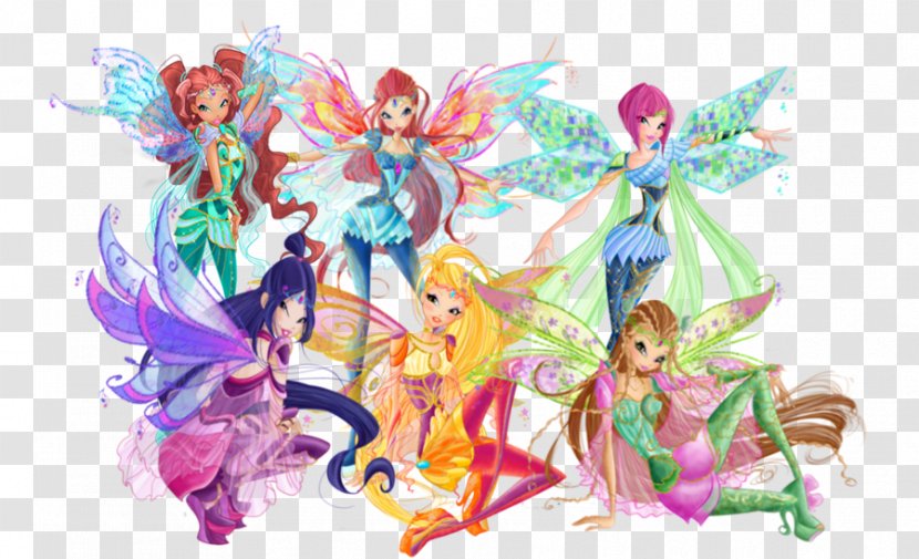 Bloom Flora Tecna Musa Winx Club - Heart - Season 6Group Transparent PNG