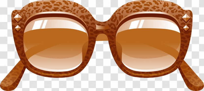 Glasses Beach - Eyewear - Brown Cartoon Transparent PNG