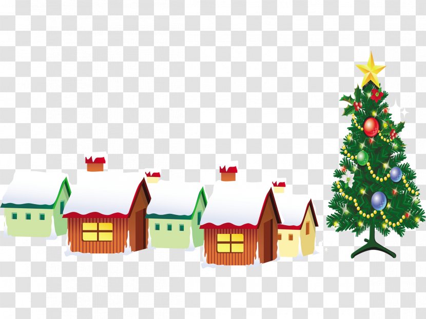 Christmas Tree Pxe8re Noxebl Santa Claus Illustration - Decoration - Snow Transparent PNG