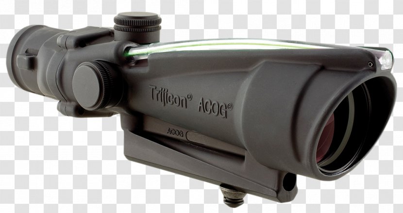 Trijicon Acog 3.5x35 DI Amb Chev 308 Ball TRIJICON ACOG 3.5X35 Green Crosshair 223 BALL Advanced Combat Optical Gunsight - Camera Lens - Ar Mag Lock It Transparent PNG