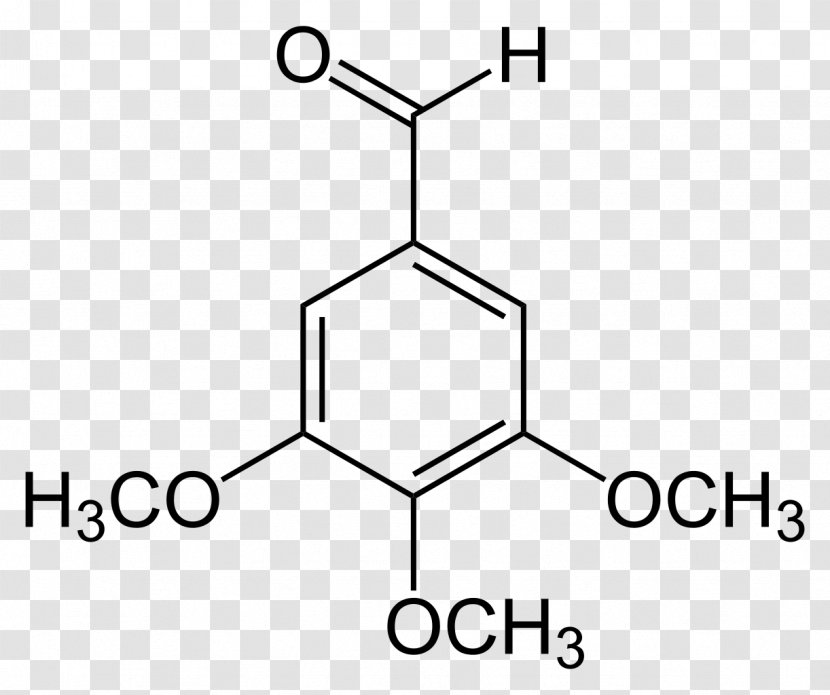 3,4,5-Trimethoxybenzaldehyde Syringaldehyde Eudesmic Acid Organic Compound - Material - Black And White Transparent PNG