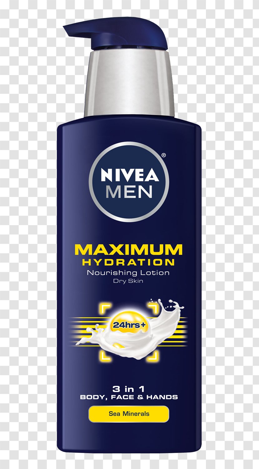 NIVEA Men Maximum Hydration Nourishing Lotion Moisturizer Cream - Nivea Creme - Skin Care Bottle Transparent PNG