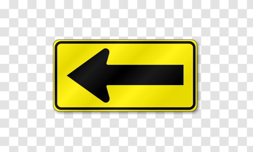 Traffic Sign Warning Arrow - Side Road Transparent PNG
