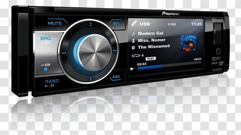 Vehicle Audio Radio Receiver DVD Player Pioneer Corporation - Multimedia - Mystery Transparent PNG