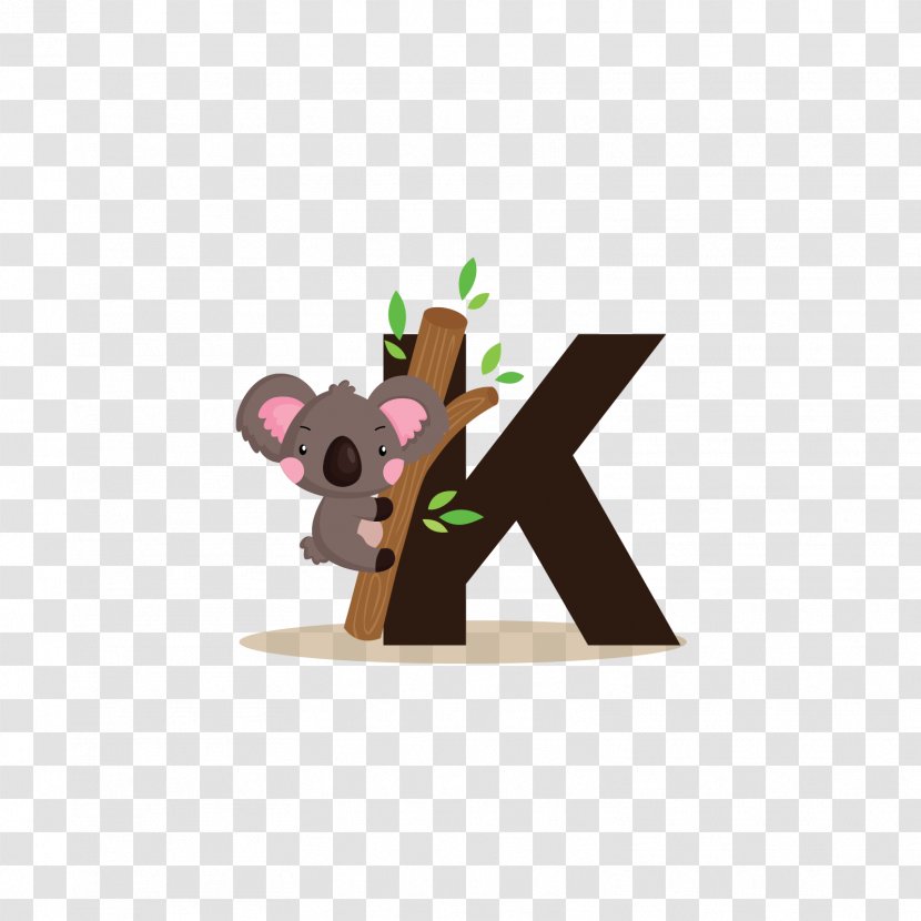 Koala Illustration - Photography - The Gray Alphabet K Transparent PNG