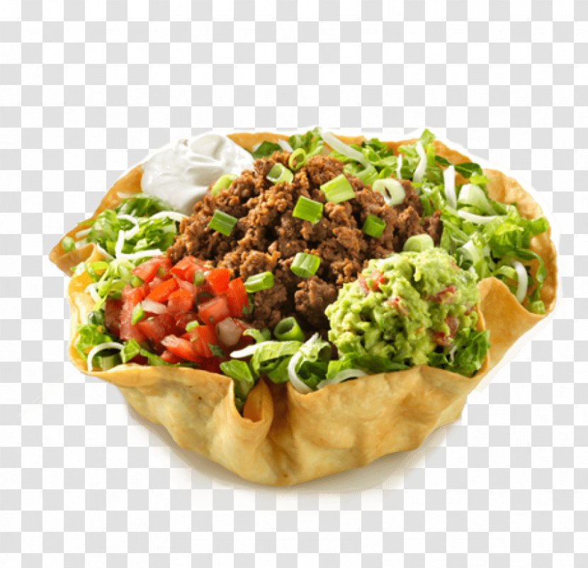 Taco Salad Mexican Cuisine Burrito Vegetarian - Food Transparent PNG