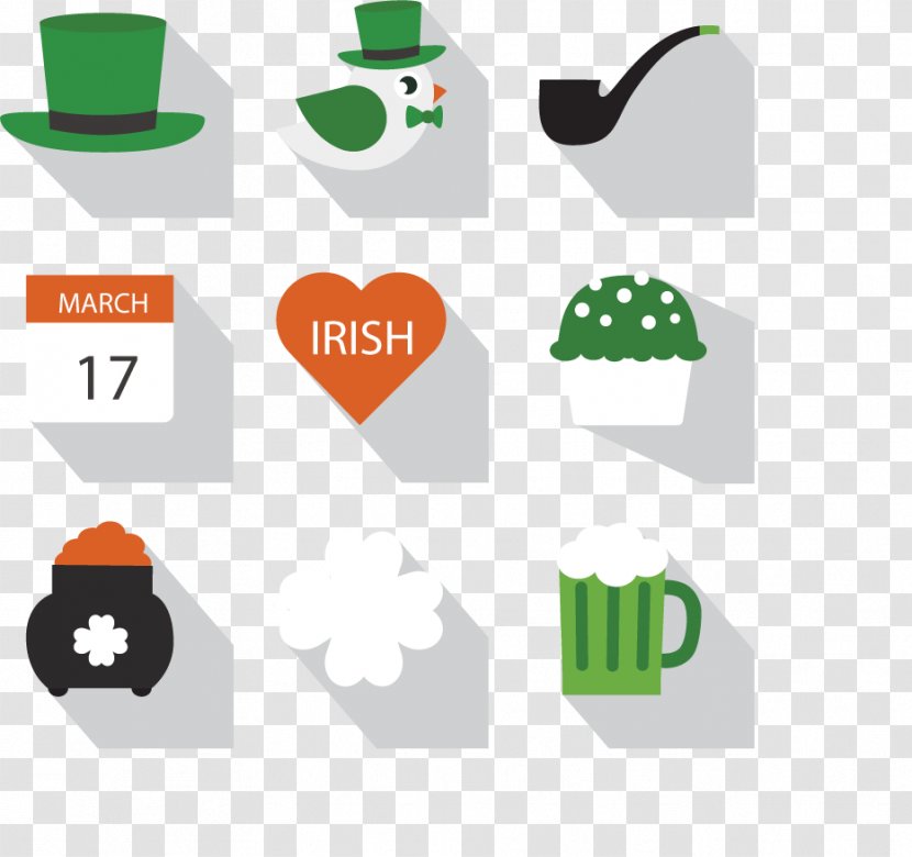 Ireland Saint Patricks Day Icon - 9 Exquisite St. Patrick's Vector Material Transparent PNG