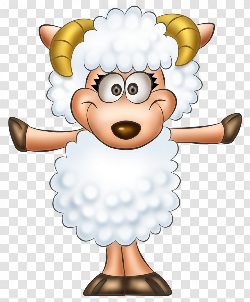 Vertebrate Finger Character Clip Art - Mascot - Transparent Cute Sheep Clipart Transparent PNG