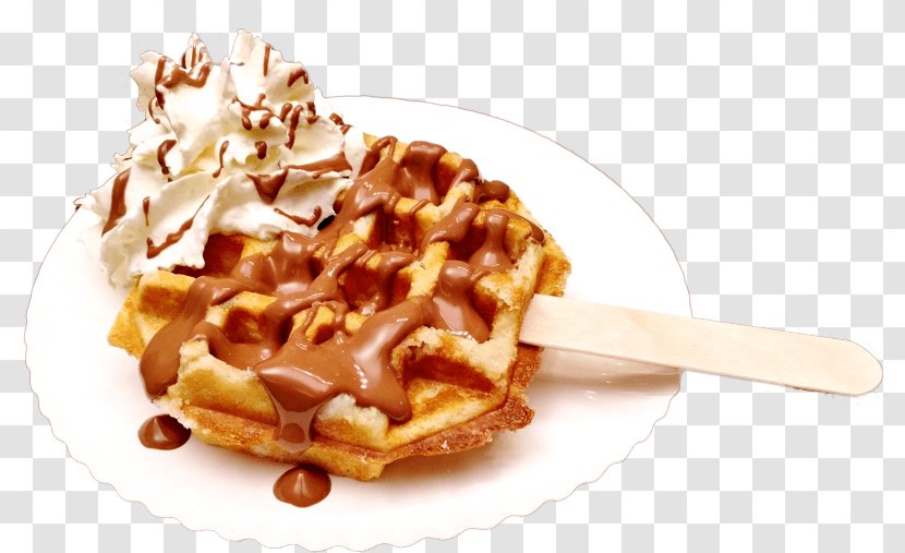 Belgian Waffle Cuisine Food American - Wafer - Catering Van Transparent PNG