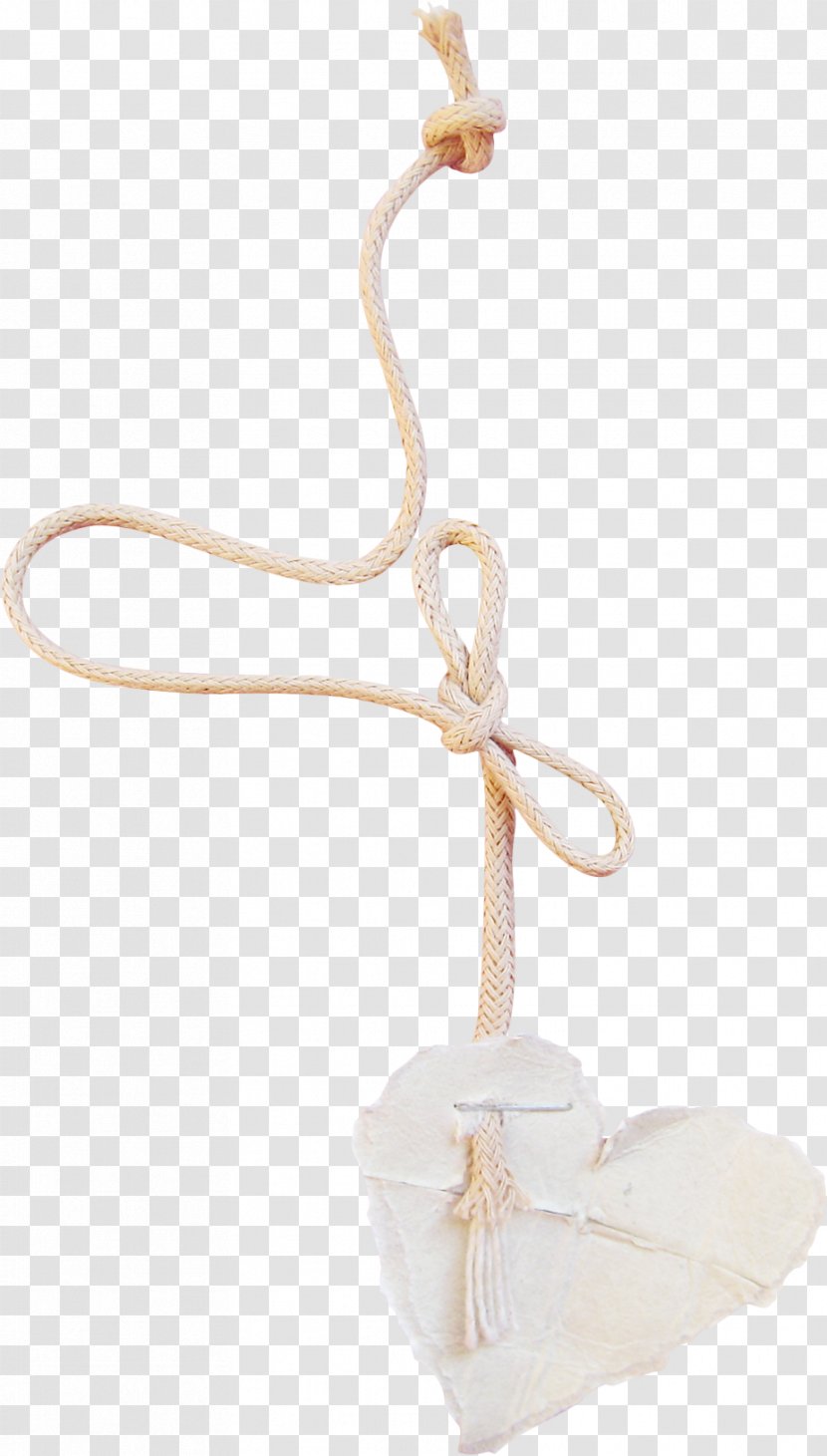 Beige - Rope Peach Heart Transparent PNG