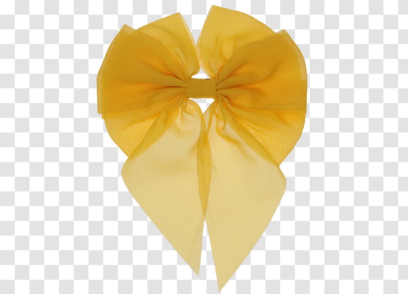 Yellow Ribbon Mustard Organza Basket - Shiny Transparent PNG
