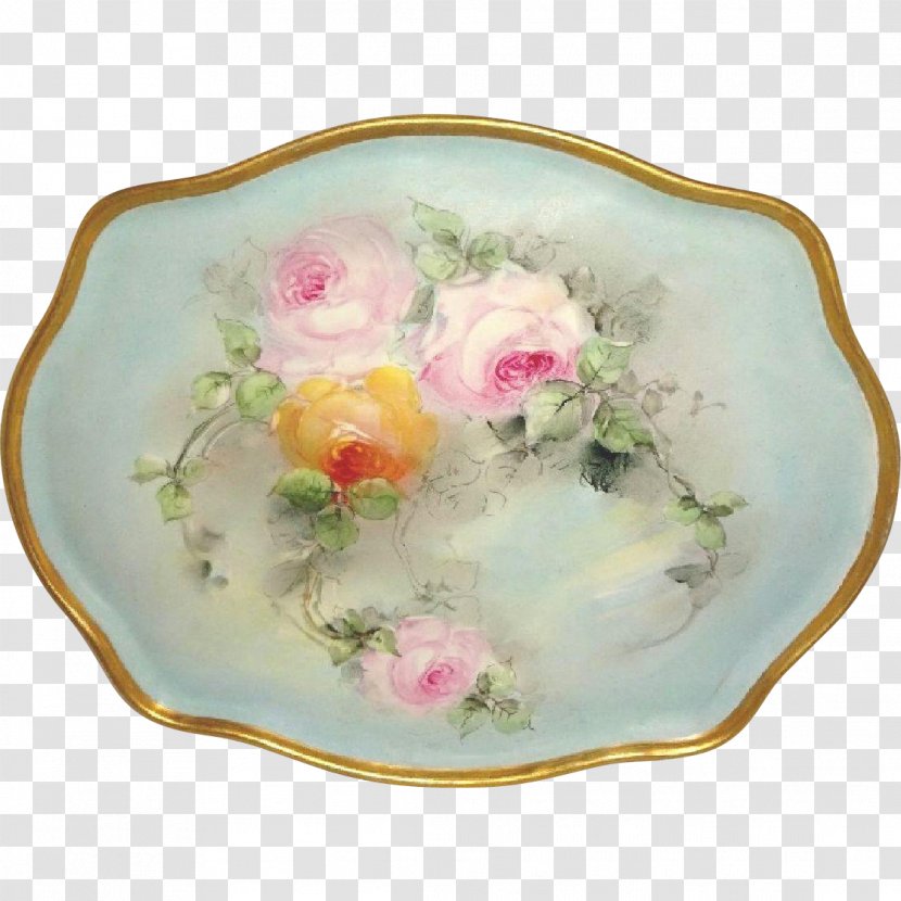 Tableware Platter Ceramic Plate Porcelain - Dishware - Retro Hand Painted Transparent PNG