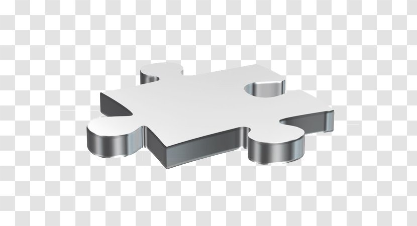 Jigsaw Puzzle Three-dimensional Space 3D Computer Graphics - Table - Silver Gray Textured Transparent PNG