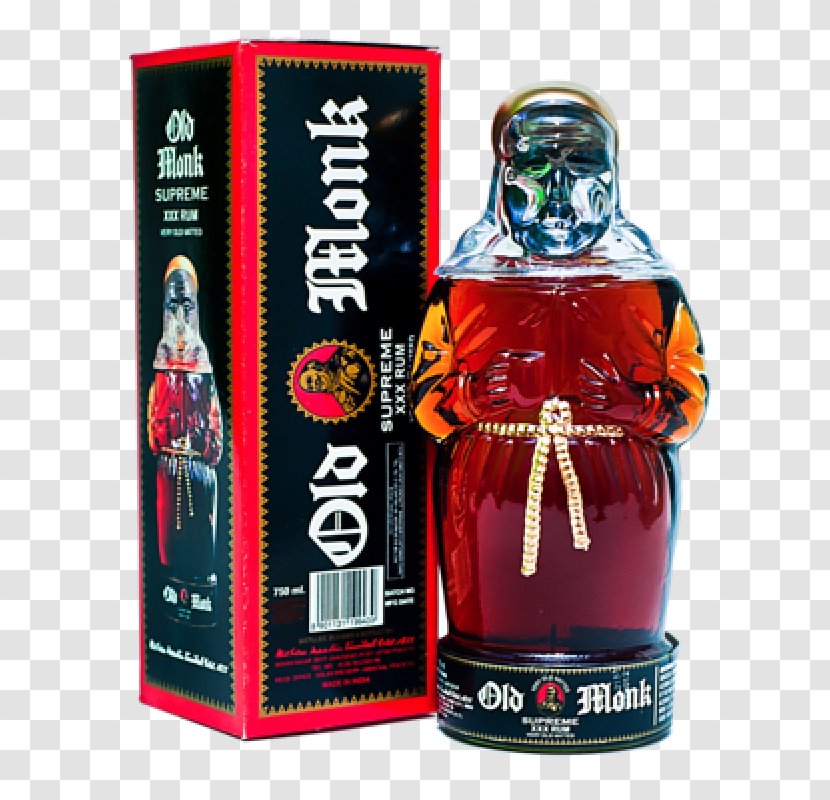 Liqueur Old Monk Rum Mohan Meakin Distilled Beverage - Beer In India - Cocktail Transparent PNG