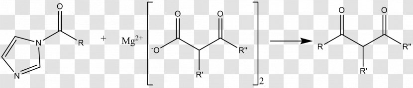 Carbonyldiimidazole Malonic Ester Synthesis Chemical Reaction Organic Compound - Line Art - Imidazole Transparent PNG
