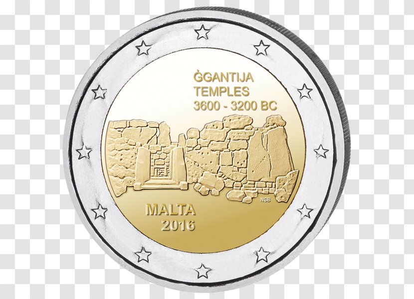 2 Euro Coin Commemorative Coins Maltese - Currency Transparent PNG
