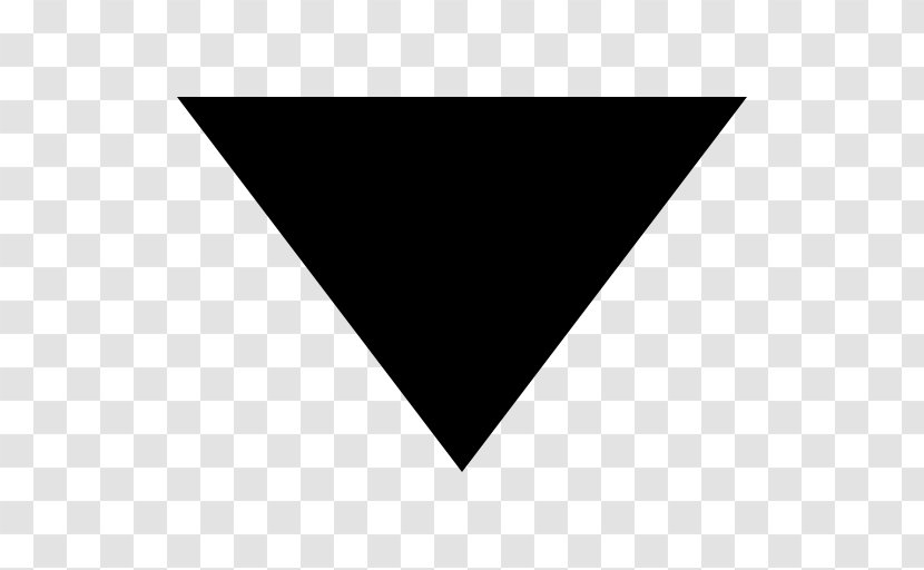 Drop-down List Arrow - Black - Inverted Triangle Transparent PNG