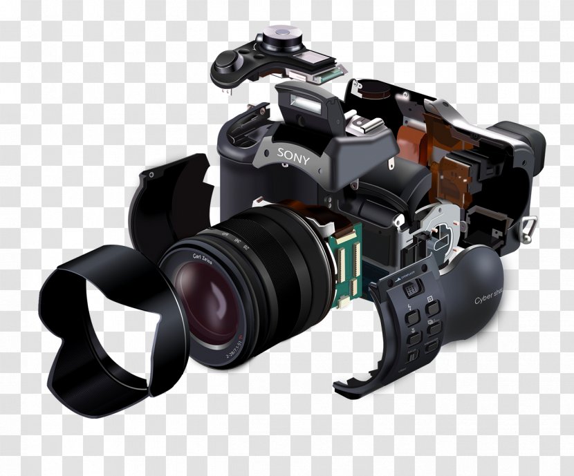 Single-lens Reflex Camera Photography Service Canon - Accessory - Exploded View Transparent PNG
