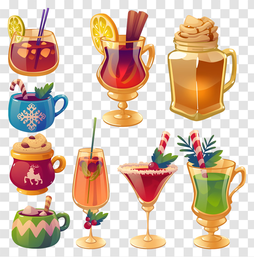 Alcoholic Drinks - Holiday Drinks In Festive Mugs And Glasses Transparent PNG