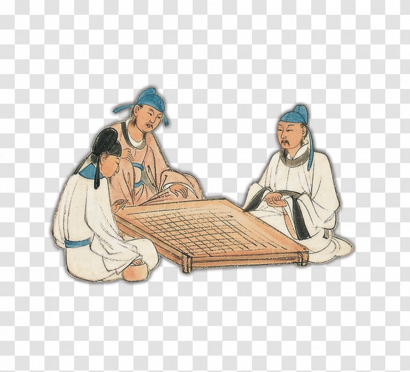 Go Chess Xiangqi U68cbu7c7b Ink Wash Painting - Watercolor - Scholars Of Ancient Chinese Style Transparent PNG