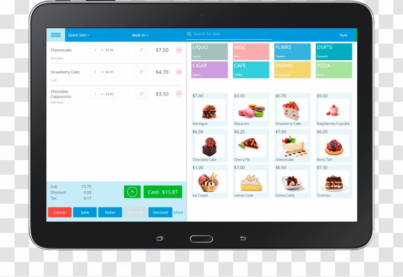 Tablet Computers Point Of Sale Management Inventory Retail - Computer Software - Business Transparent PNG