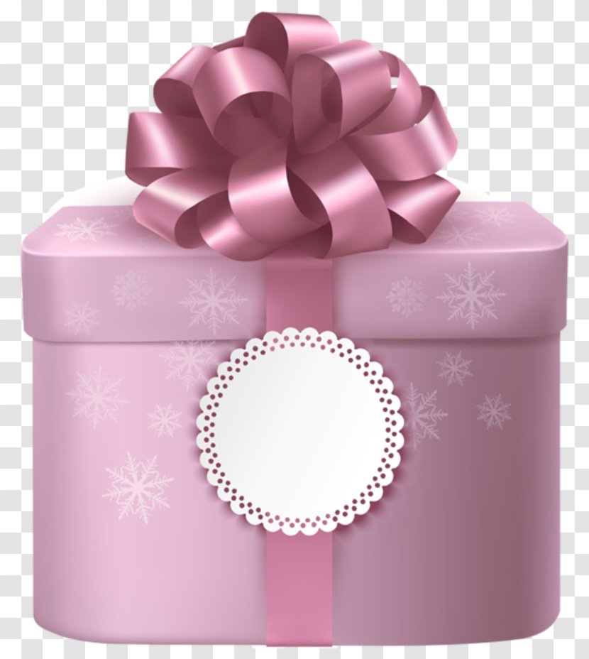 Gift Wrapping Party Favor Clip Art - Christmas - Pink Box Transparent PNG