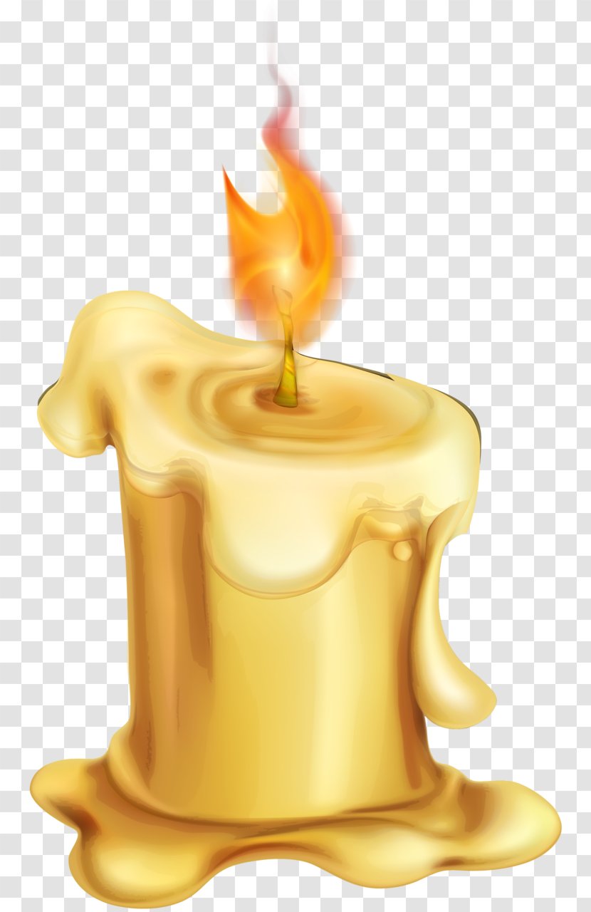 Candle Cartoon Wax - Yellow - Burning Candles Transparent PNG