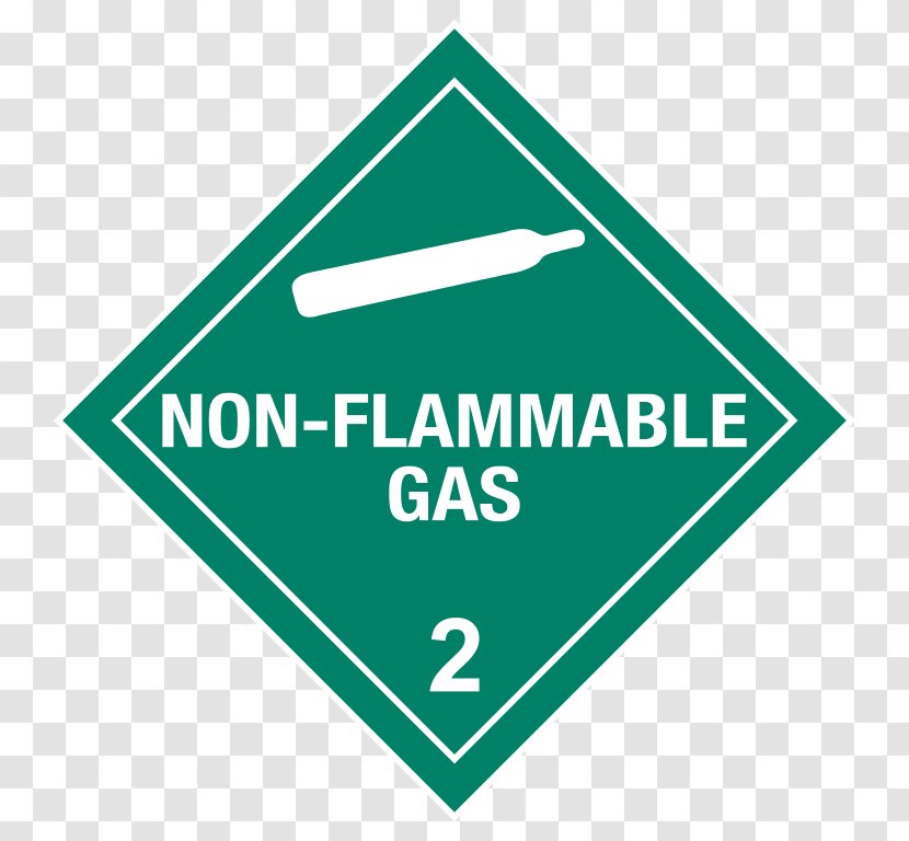 HAZMAT Class 2 Gases Dangerous Goods Combustibility And Flammability Placard - Grass - Signage Transparent PNG