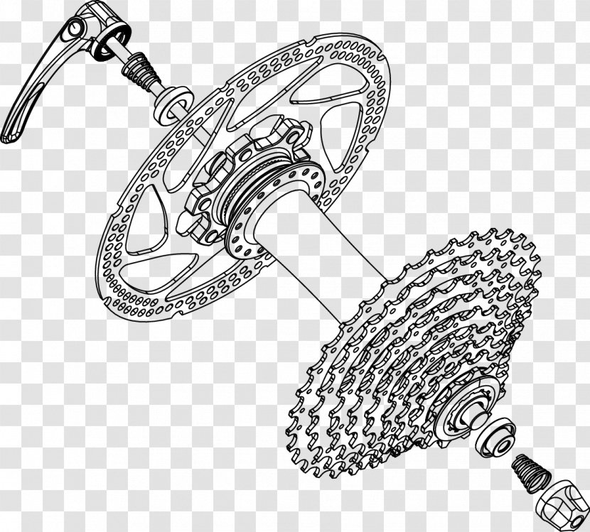 Technology Silver Body Jewellery Line Art - Black And White Transparent PNG