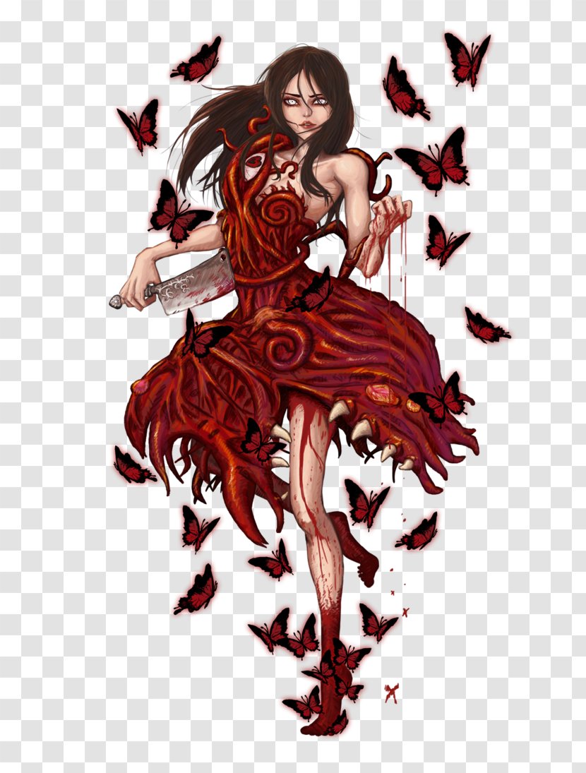 Alice: Madness Returns American McGee's Alice Alice's Adventures In Wonderland Caterpillar - Fashion Illustration Transparent PNG