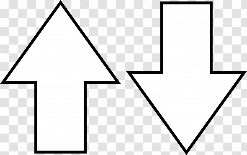 Black And White Triangle Symbol Monochrome - Symmetry - Arrow Cliparts Transparent PNG
