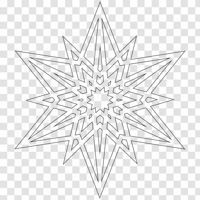 Coloring Book Snowflake Paper Pattern - Hexagon Transparent PNG